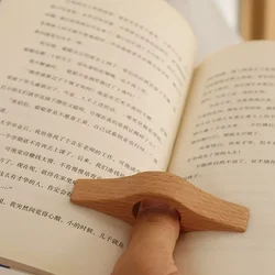 Wooden Thumb Bookmark One Hand Reading Thumb Book Support Book Page Holder For Office Book Lovers Fast DIY Reading Aid Tools