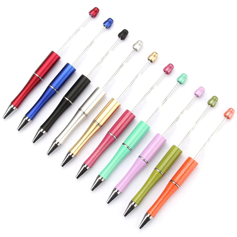 

60Pcs/Lot Plastic Beadable Pen Bead Pens Ballpoint Pen Gift Ball Pen Kidsparty Personalized Gift Wedding Gift For Guests