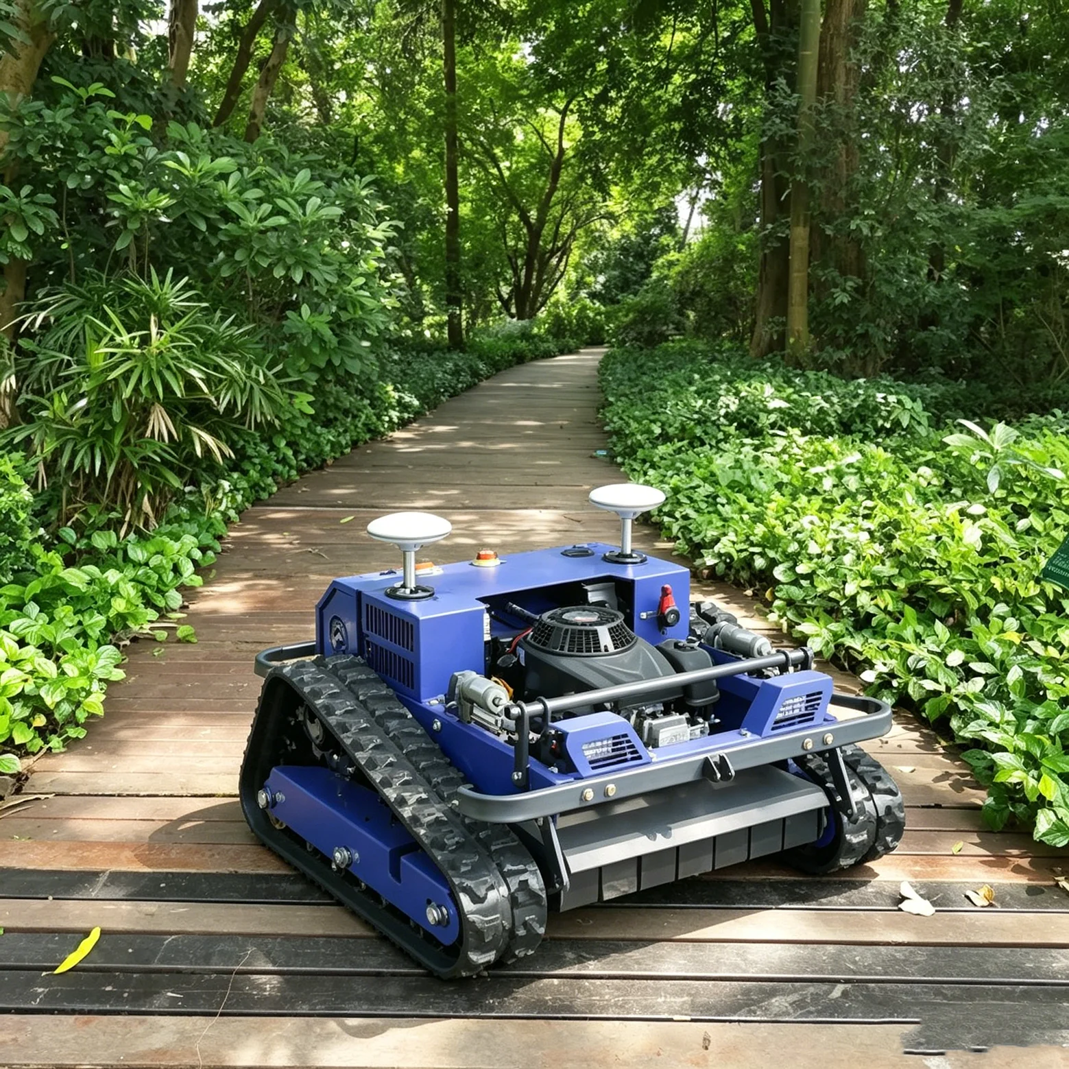

Customized remote-controlled lawn mower, professional slope lawn mower, equipped with a four stroke engine, suitable for farms
