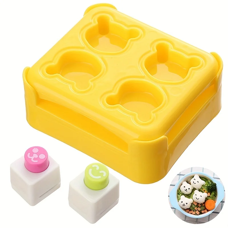 

1pc Rice Ball Mold, DIY Cute Sushi Embossing Mold, Mini Bento Sushi Onigiri Mould Baking Tool, Nori Punch Embossing Device