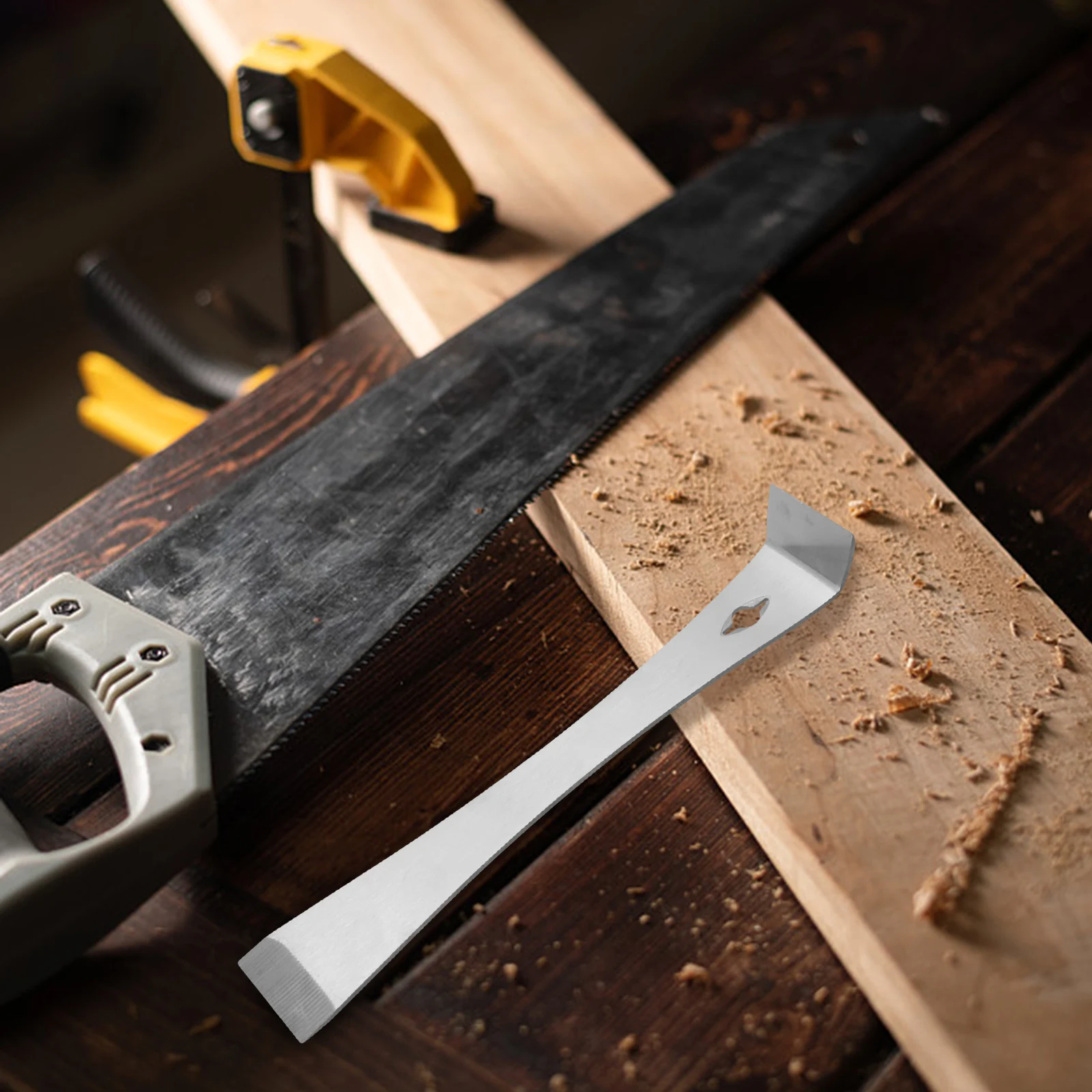 전문가급 3-in-1 수공구 (고강도 스테인리스 스틸 프라이 바 스크레이퍼 및 스테이플 제거 기능 포함)