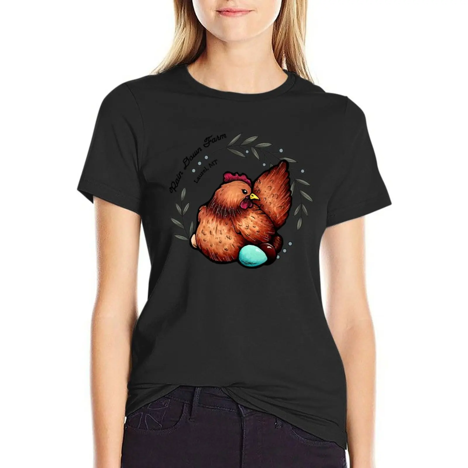 

Rain Down Farm Logo T-Shirt cute clothes female new edition t shirt for Women