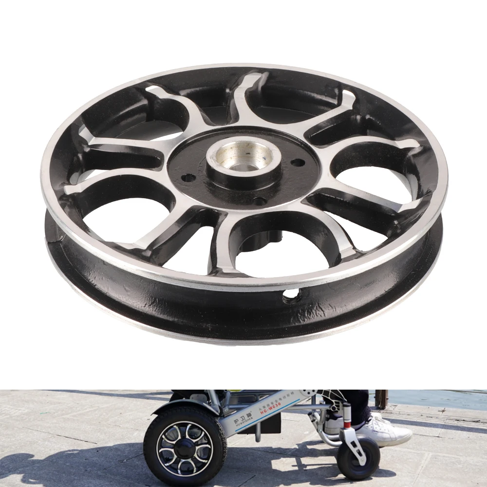 

17mm Keyway Aluminum Alloy Wheel Hub Rim 12-Inch for Elderly Electric Wheelchair Medical Equipment Pushcart - Replacement Part