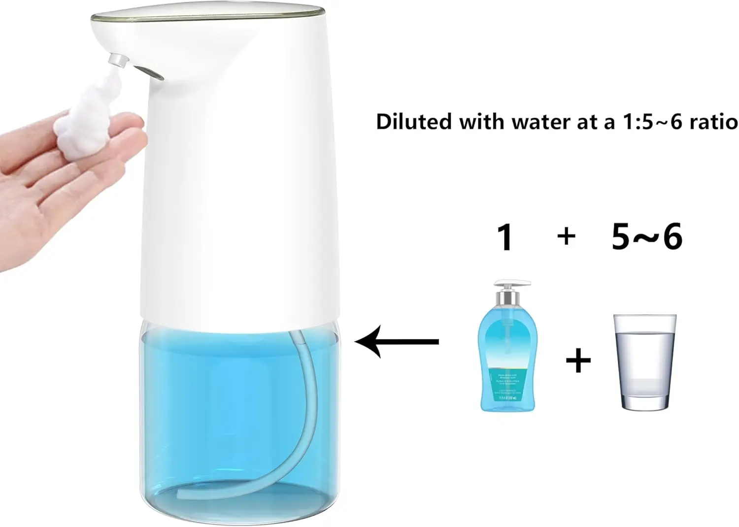 Automatic Sensor Soap Dispenser Rechargeable Contactless Dishwashing Liquid Body Wash and Foam Hand Sanitizer Machine