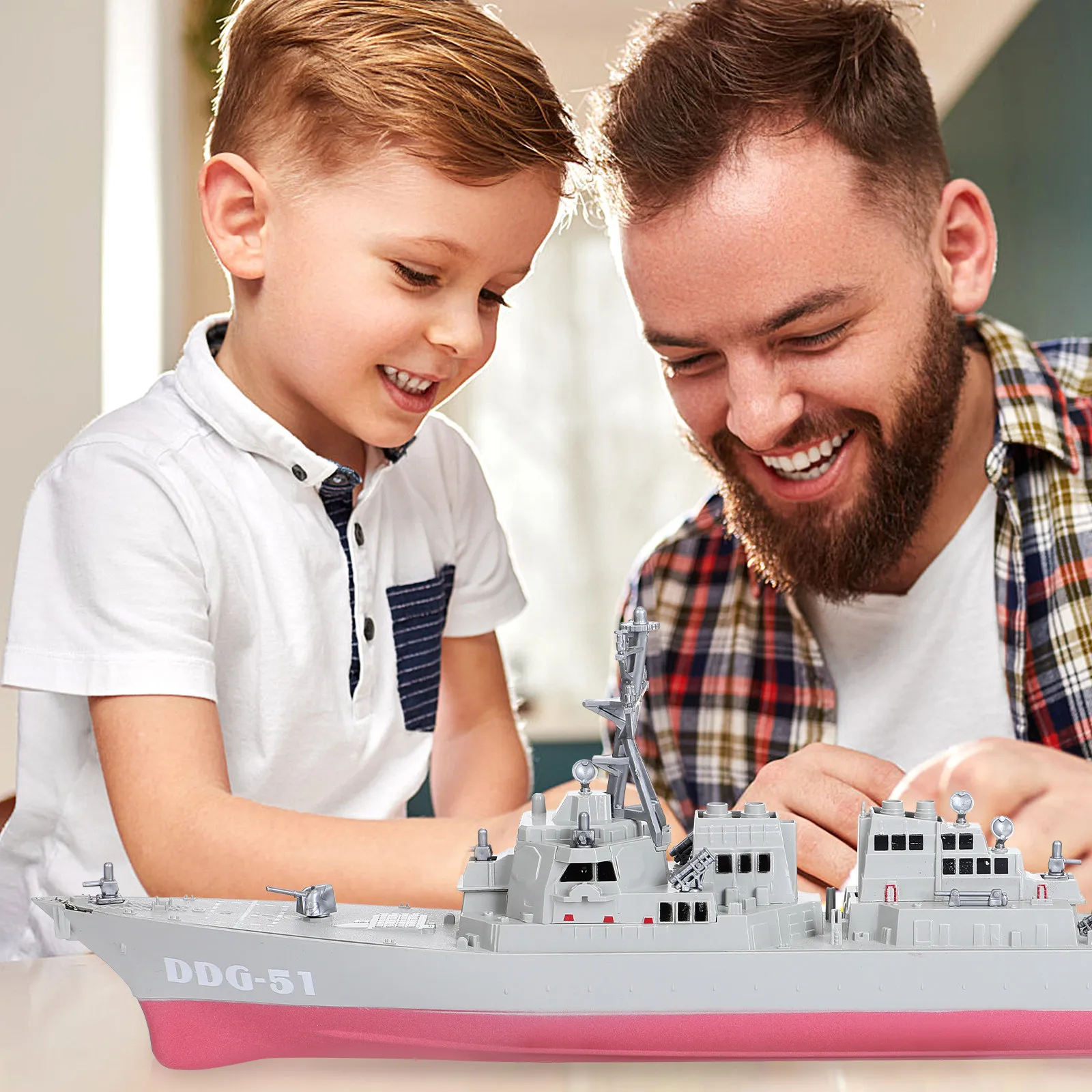 

Creative Warship Ship Appearance Simulation Vivid Desktop Decoration Birthday Gift for Boys Military Fans Ship Model