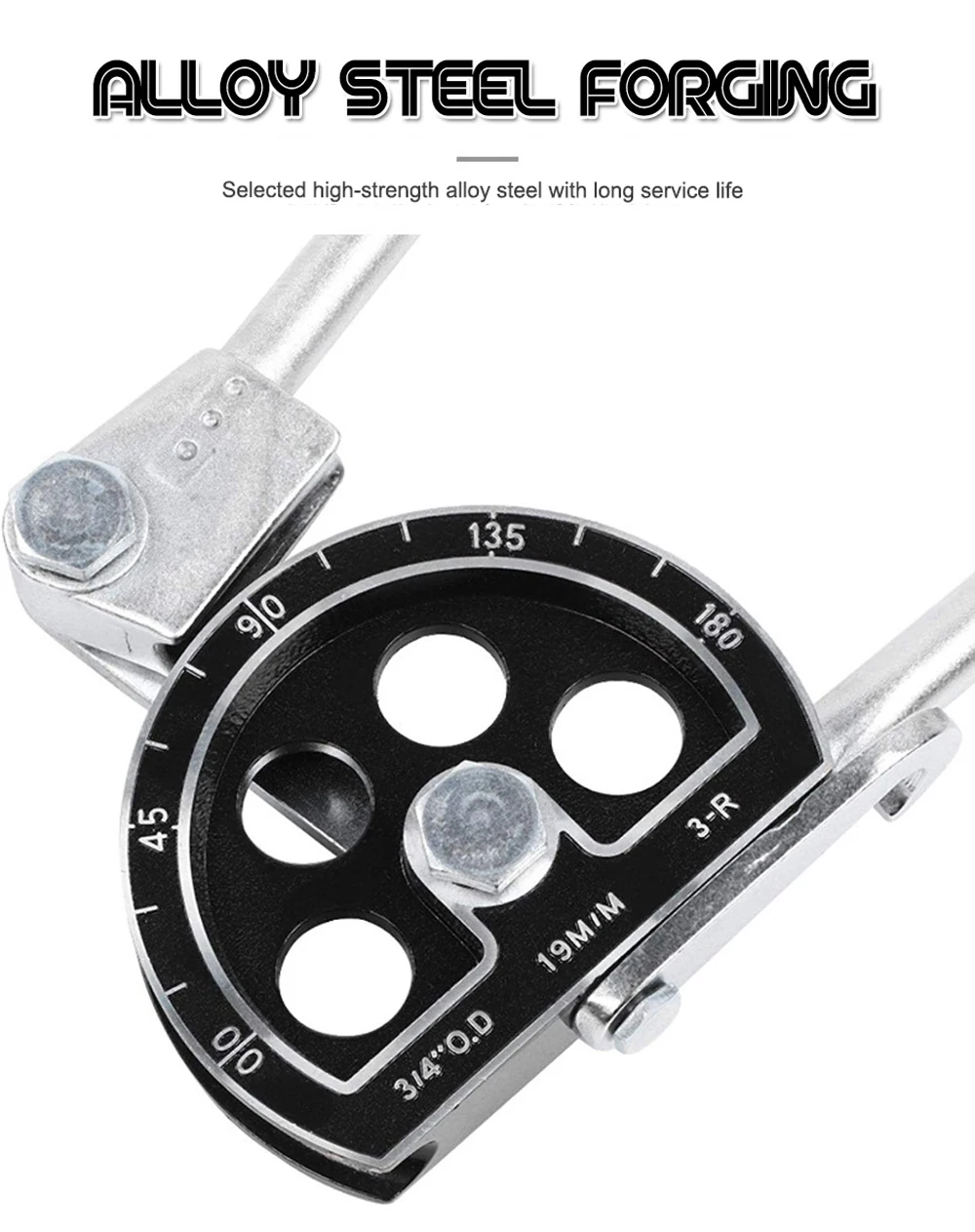 3/4''19mm Zoll/metrisches Universal-Außendurchmesser-Schlauch, manuelle Biegemaschine für Kupferrohr/Aluminiumrohr/dünnes Eisenrohr/dünnes Edelstahlrohr – Detail 5