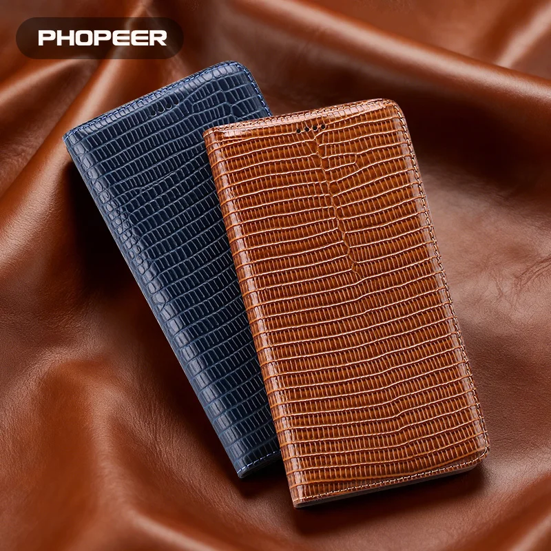 Luxury Genuine Leather phone Case for Ulefone Armor Mini 20 Pro Armor Mini 20T Pro phone case Classic Lizard Pattern