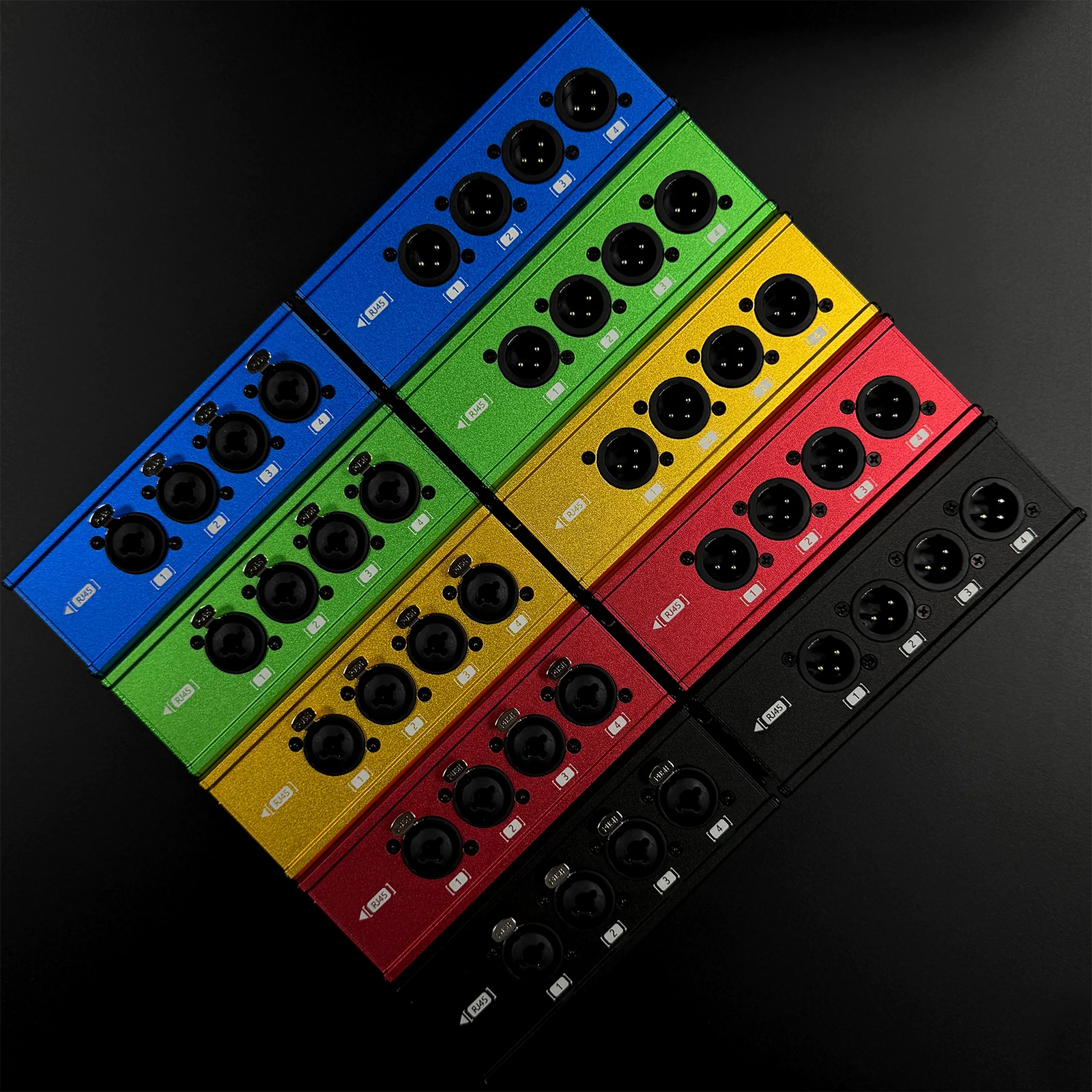 Extensor de Cable de Audio/DMX sobre red RJ45 CAT5 a 4 canales XLR de 3 pines, extensor de señal de red DMX512 1 macho + 1 hembra 1 par/1 ud.