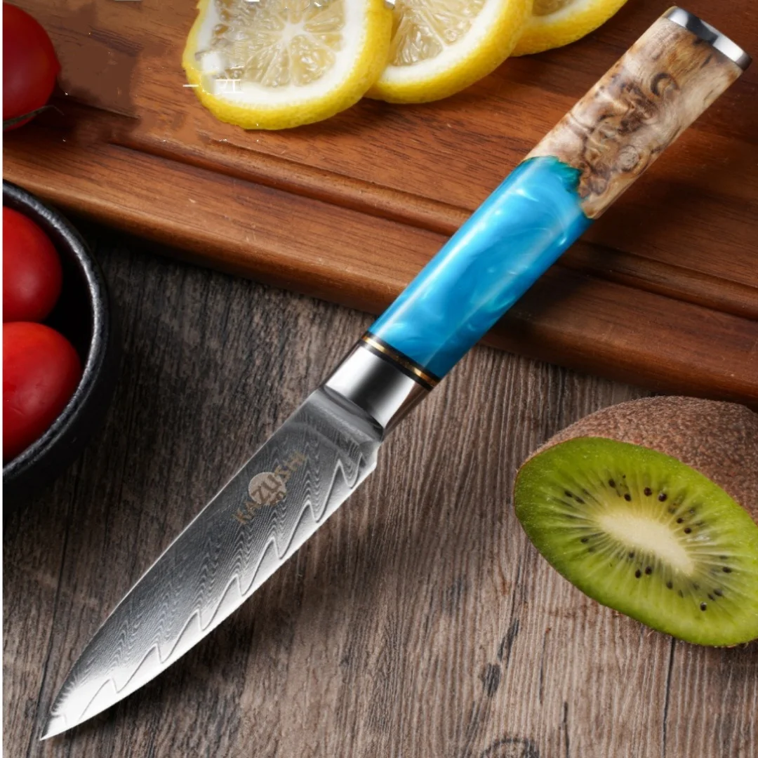 

Damascus Knife Kitchen Knife Multipurpose Knife Two-Tone Handle Sharp Professional Knife Precision Knife Kitchen Accessories