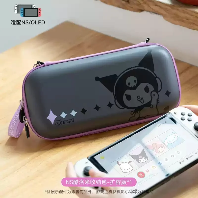

Original Switch Oled Storage Bag Ns Thick Anti Drop Cartoon Kuromi Melody Cinnamoroll Easy To Carry Game Storage Bag Periphery