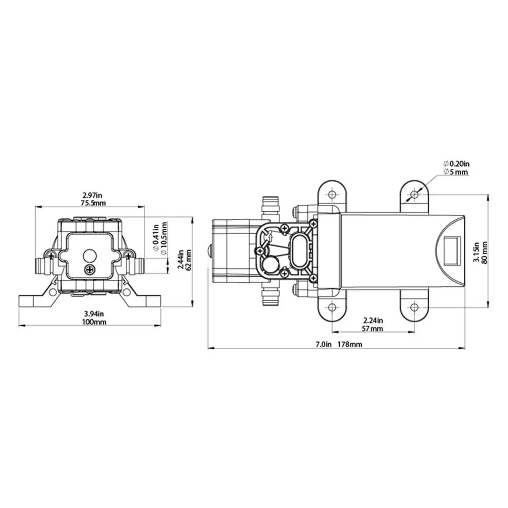 

High Pressure Water Pump 12V Automatic Diaphragm Pump Silent Operation for Marine RV Agriculture