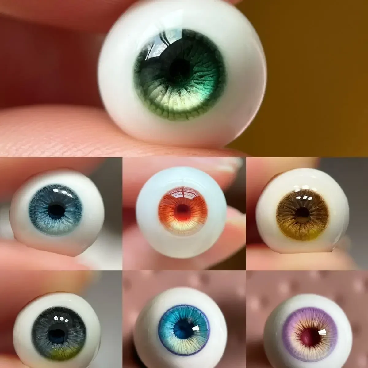 Doll Eyes for 1/3 1/4 1/6 Bjd Doll Plaster Eyeball Stereoscopic Eye Lines Purely Handmade Diy Girl Dress Up Toy Doll Accessories