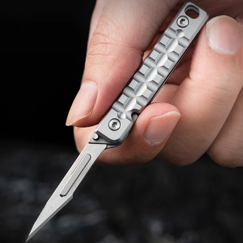 Quick Open  Scalpel NO.11 Replaceable Blades Folding Knife Portable EDC Pocket Knife 10 Blade Free Useful Survival Camping Tool