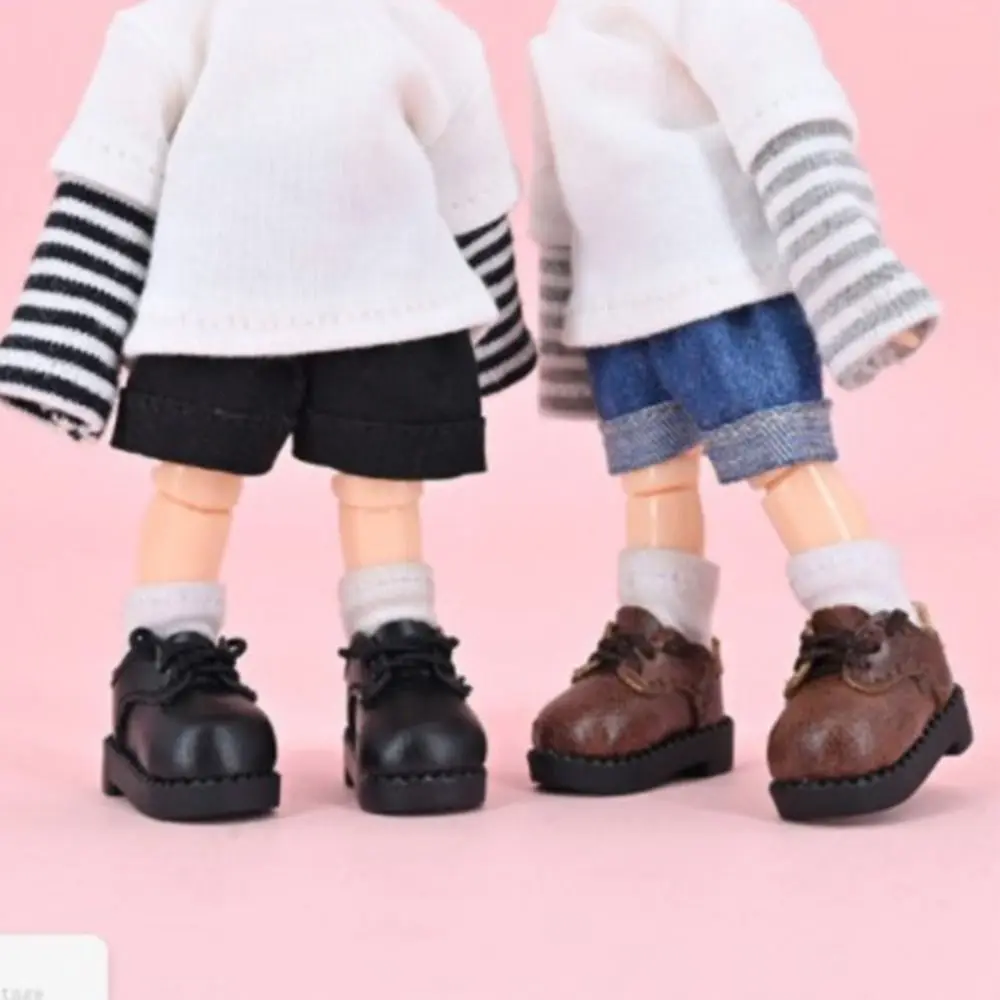 

Obitsu11 Shoes Fashion Leather Boots Casual Cowhide Dolls Shoes For Ob11,YMY,GSC Body, Body9 ,1/12BJD Doll Accessories Toys