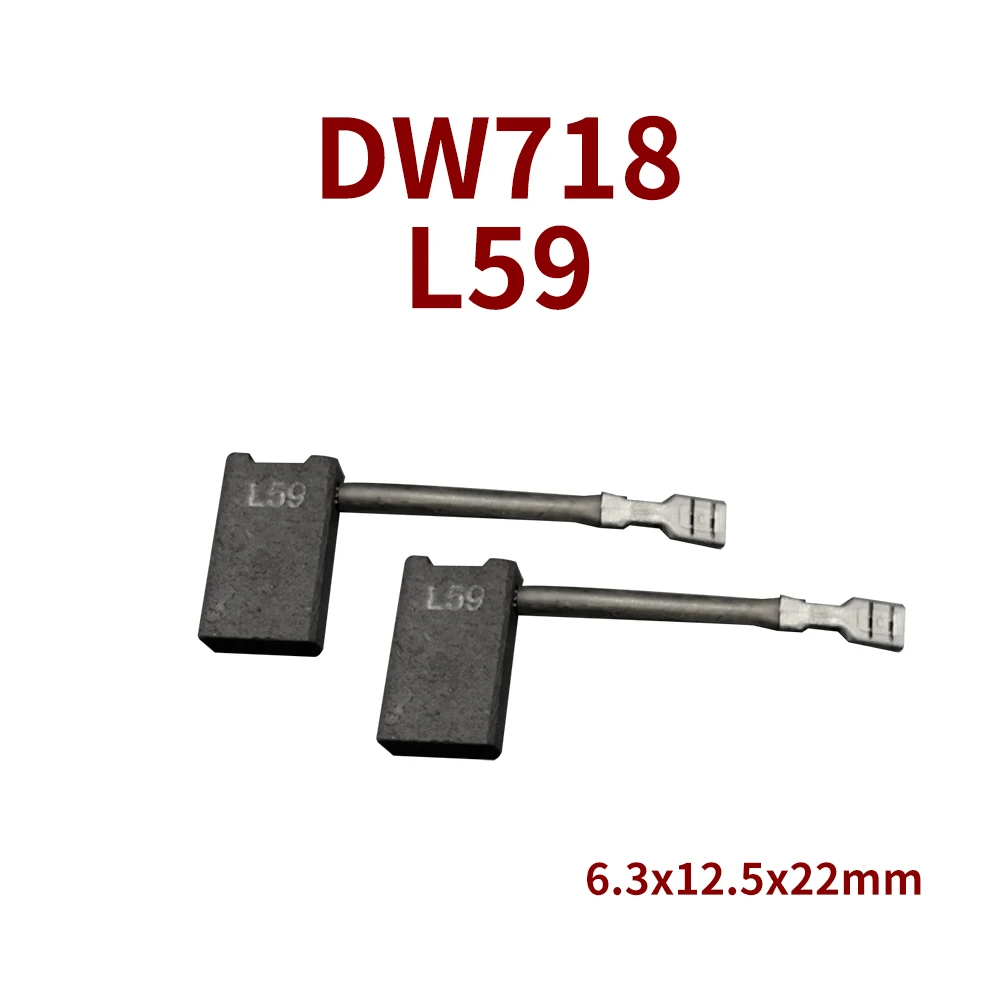 

Угольная щетка для Dewalt DW718 L59 DW 718, коническая пила, станок для резки алюминия, угольная щетка, аксессуары для электроинструментов, замена 6,3