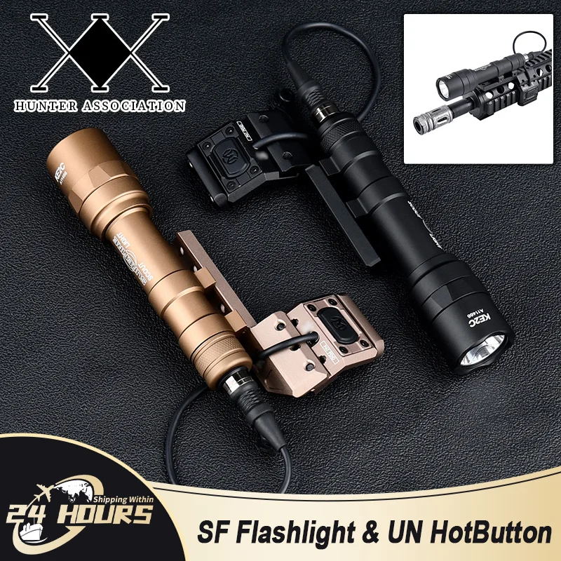 

WADSN Tactical SF M300A M600U Flashlight With UN HotButton Remote Switch Left Right Offset Mount Base Airsoft Hunting Light