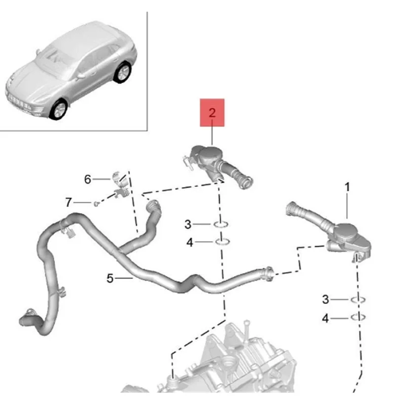 94610722977 94610723077 Crankcase Ventilation Valve Check Valve for Porsche Panamera Cayenne Macan