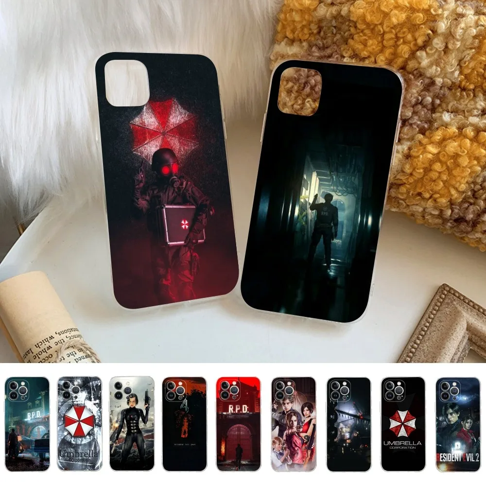 R-resident game E-evil Phone Case For iPhone 15 14 11 12 13 Mini Pro XS Max Cover 6 7 8 Plus X XR SE 2020 Funda Shell