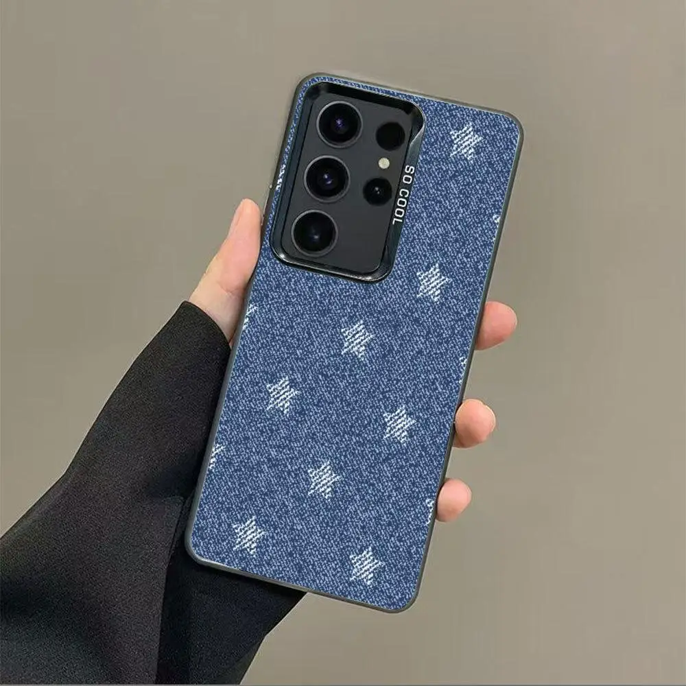 

Blue star pattern Phone Case case for Galaxy S25 S24 S23 S22 S21 S20 Ultra/ FE/Plus shock-proof rear cover anti-fingerprint