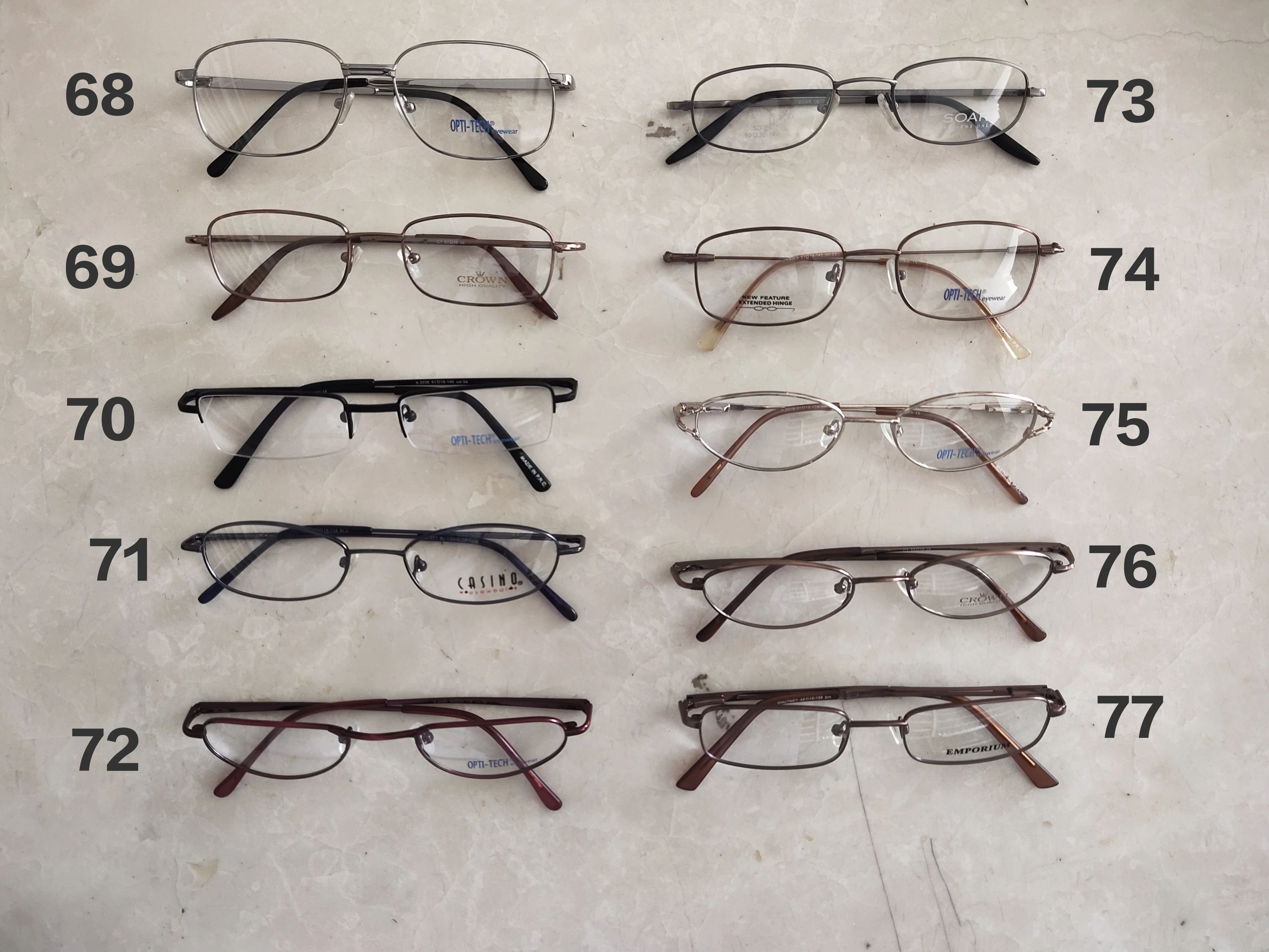 China Wholesale Mixed Metal Style Series Myopia Prescription Eyeglasses Male Female Eyewear