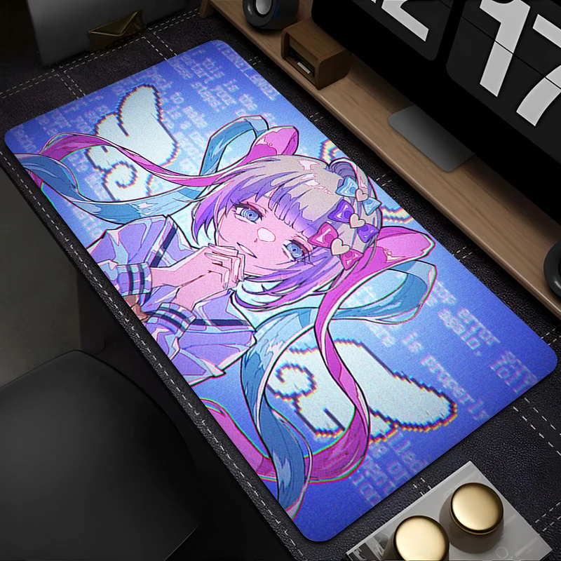 أنيمي ماوس الوسادة كمبيوتر محمول مكتب خزانة لوحة المفاتيح الكمبيوتر حصيرة مكتبية كبيرة ماوس الوسادة عدم الانزلاق المطاط N-NEEDY فتاة جرعة زائدة وسادة ممتدة