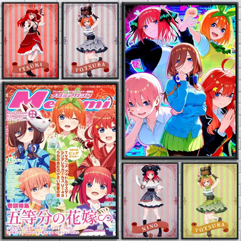 Anime Q-Quintessential Quintuplets Painting Calligraphy Wall Art Canvas Poster Premium Home Decor Print For Living Room Bedroom