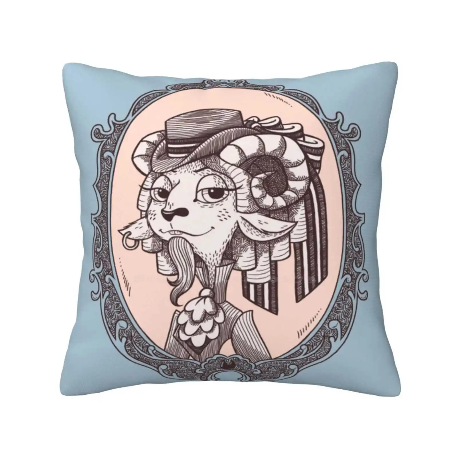 Lady Goat Throw Cushion Pillow Cover Sssniperwolf Cosplay Zombie Lia Real Videos Sssniper Wolf Name S S Sniperwolf Heart