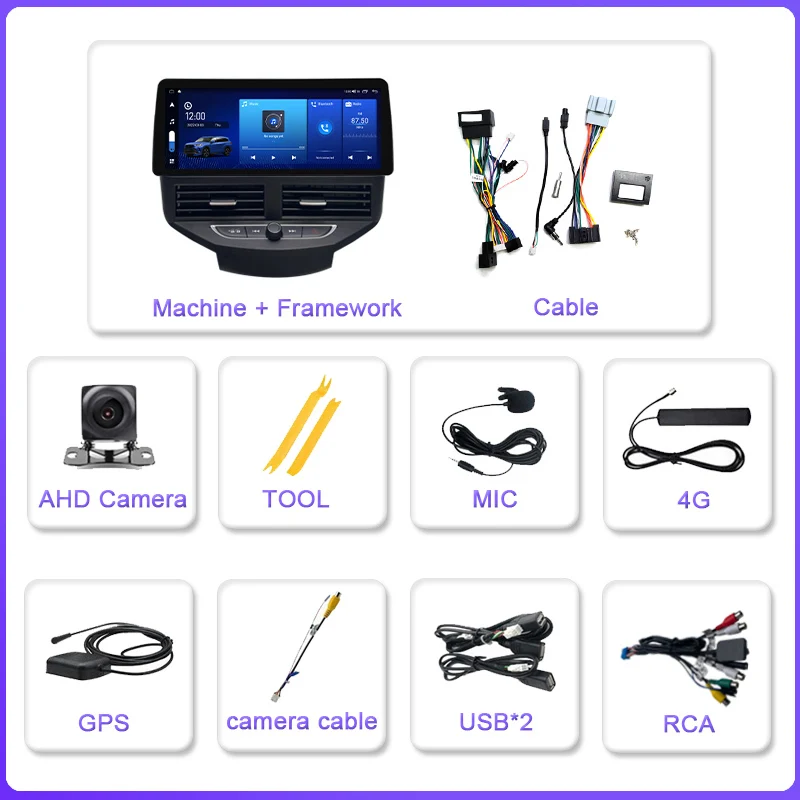 12.3 Inch for Ford Fiesta MK6 MK7 2009-2016 Android 14 8-Core 8G+256G Car Multimedia Player Stereo Receiver Radio GPS 4G WIFI