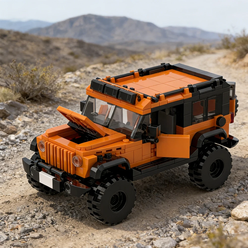 

Набор для сборки игрушечного внедорожника, 405 деталей, оранжевый, конструктор для детей и взрослых, строительные блоки для создания внедорожников своими руками.