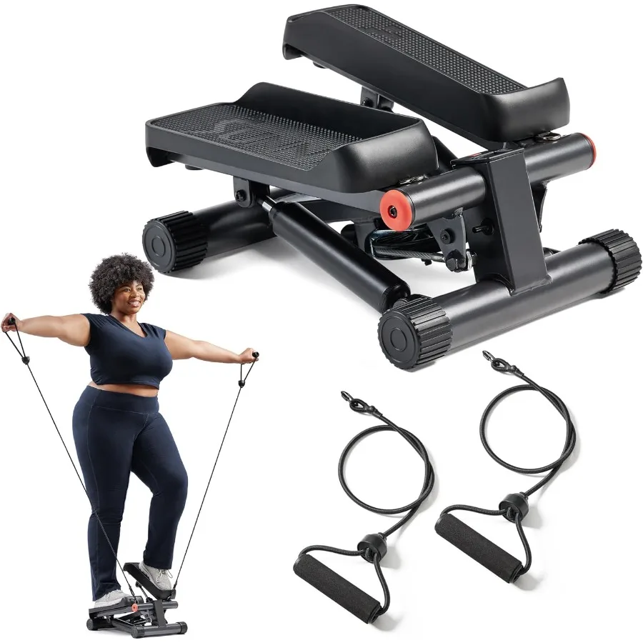

Mini Stepper for Exercise at Home, Stair Step Workout Machine with Resistance Band and Over 300lb Weight Capacity