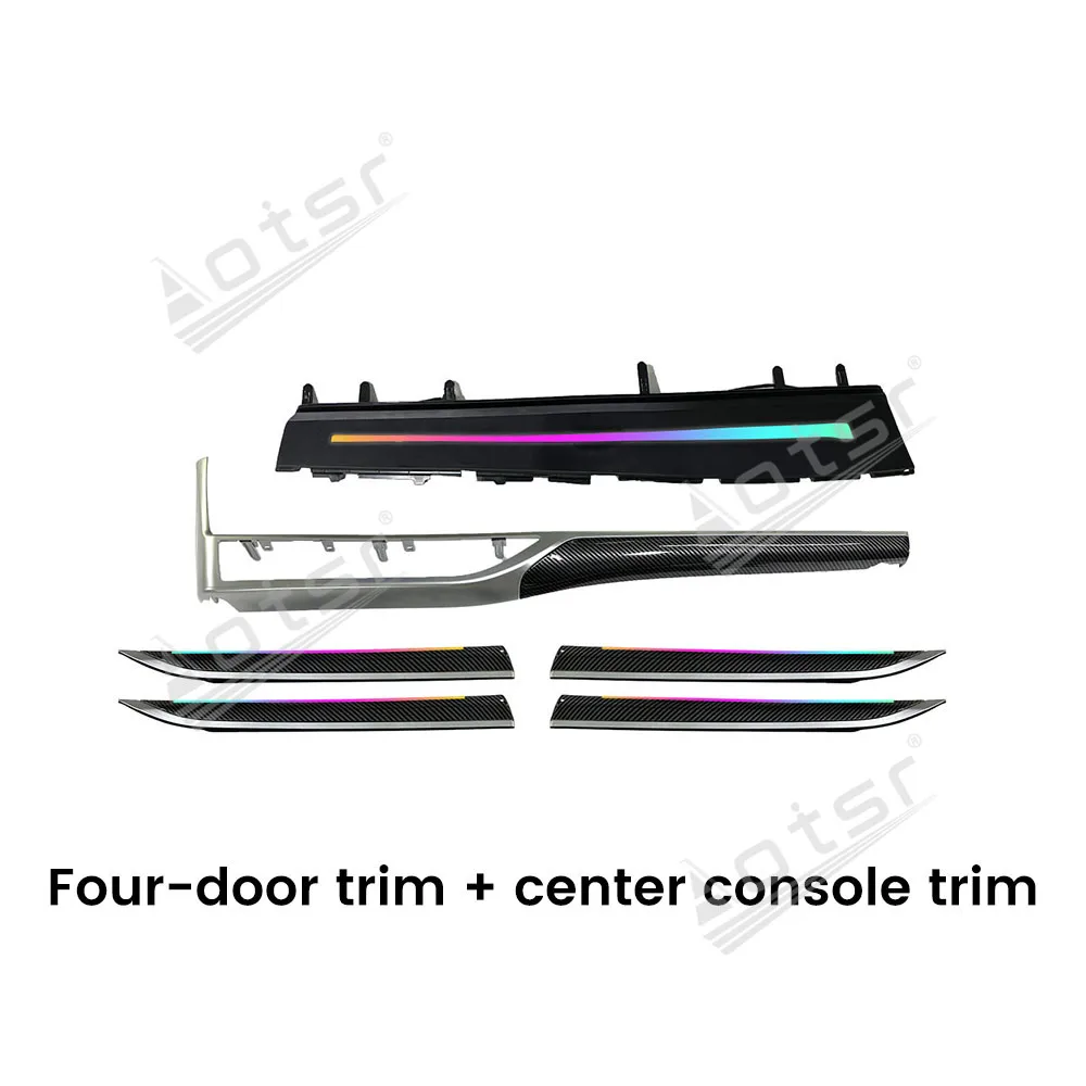 

Атмосферная лампа для Toyota 2015-2021 Highlander, атмосферный светильник из углеродного волокна, фэнтезийный цвет, 17 огней, атмосферный свет