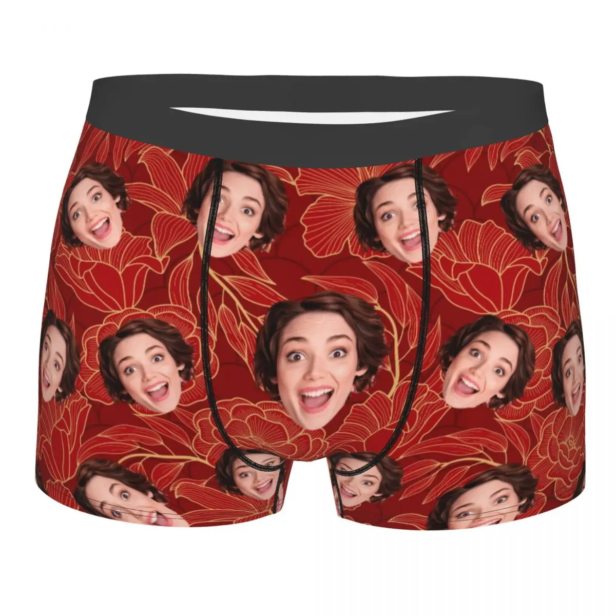 Personalized Face Photo Men Boxers Briefs For Husband Boyfriend Valentine's Day Gift Custom Underwear Fashion Briefs Underpants