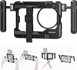 NEEWER Universal Smartphone Video Rig Cage with Handles, 67mm Filter Adapter, for Video Recording for iPhone 17 16 15 Pro Max