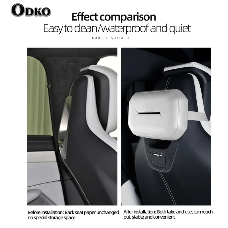 سيارة سيليكون اللون الأصلي مربع صندوق المناشف الورقية كرسي الظهر معلقة نوع السيارة الداخلية تعديل الملحقات تستيفها