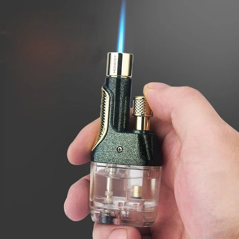 

HONEST Torch Lighter Portable Windproof Cigarette Cigar Lighters Smoking Butane Gas Lighter Outdoor Kitchen Ignition Tool