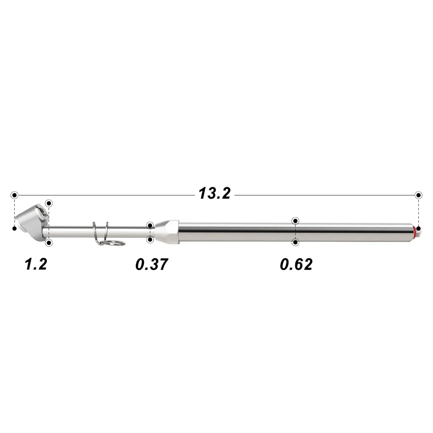 5Pcs Silver Double Straight Type Tire Pressure Gauge，Dual Head Air Pressure Gauge，Pressure Range 10-160 Psi