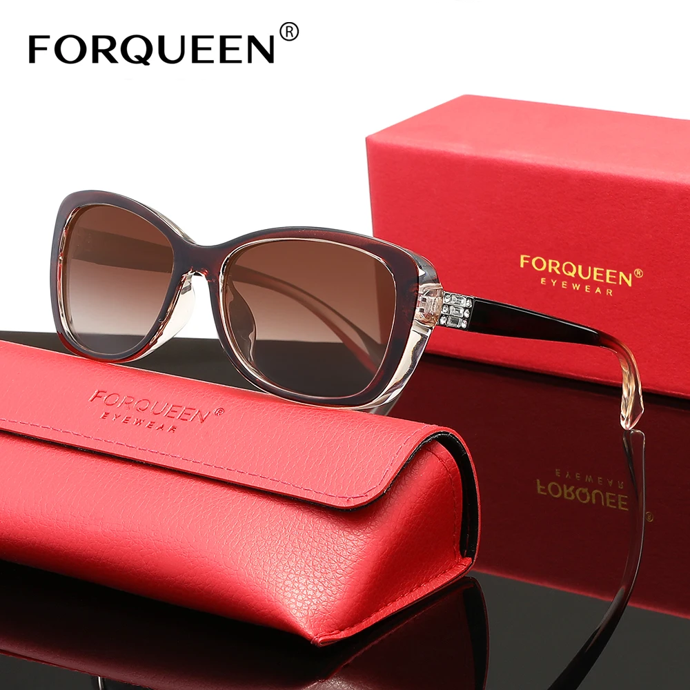 نظارات شمسية بإطار على شكل فراشة وصلت حديثًا من FORQUEEN نظارات مستقطبة كبيرة الحجم UV400 لنظارات السيدات