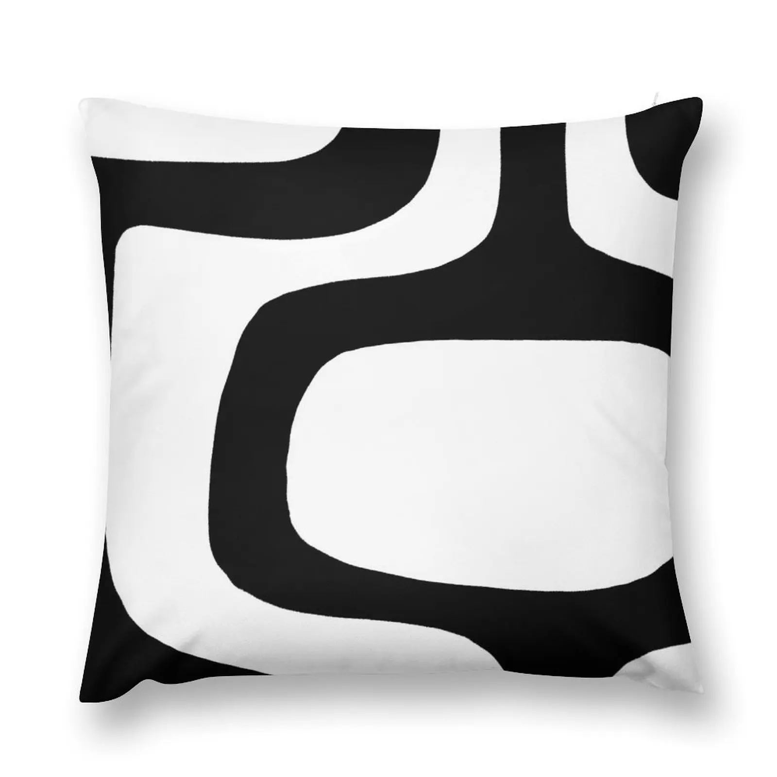 

mid century modern Abstract Black and White 1 Throw Pillow Decorative Cushions For Luxury Sofa Pillow Case pillow