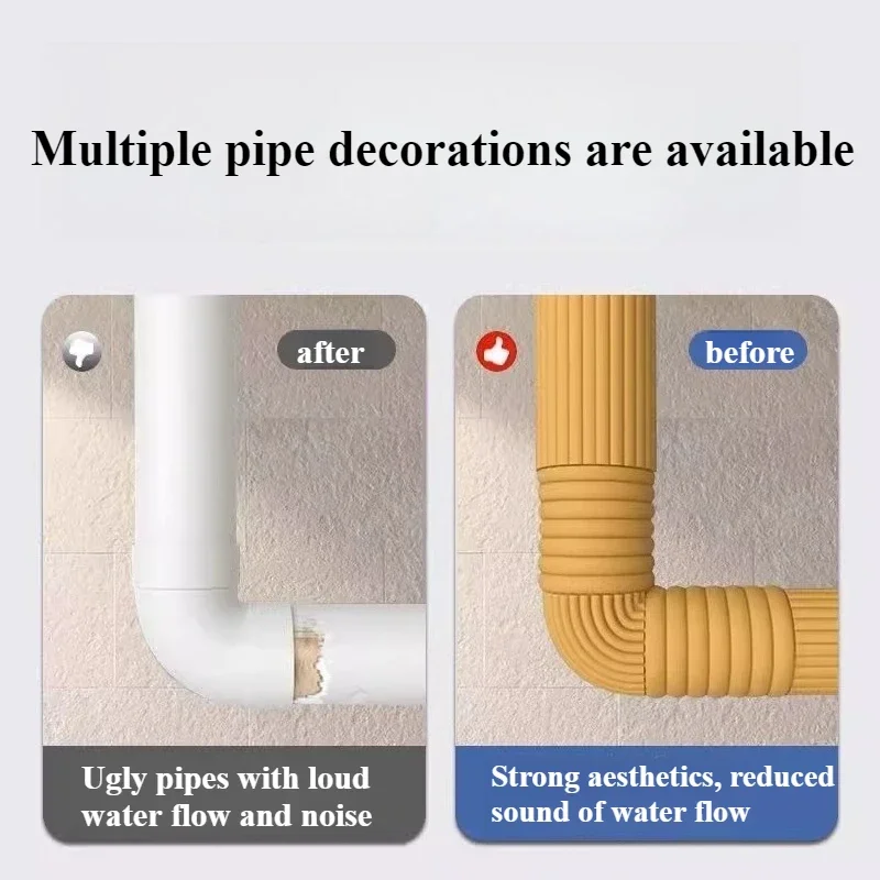 شريط عازل للأنابيب مضاد للتجميد بطول 2 متر، غلاف رغوي خارجي ذاتي اللصق لوسادة حماية أنابيب المياه في الشتاء