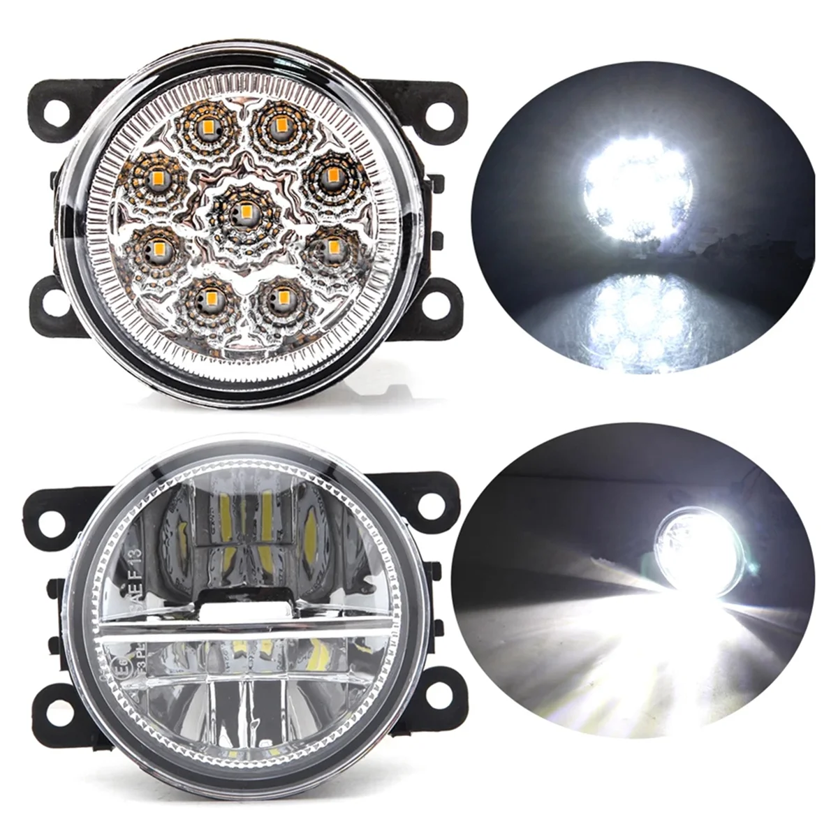 Fog Lights for Ford Focus MK2 2009-2011 Halogen Headlight Fog Lamp Cover Grille Chrome Bezel Harness Kit Accessories