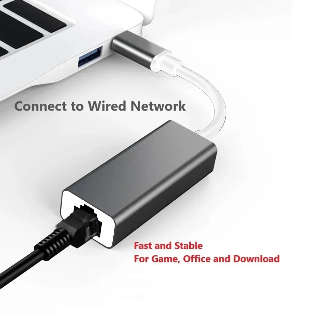 100 Mbit/s verkabelter Netzwerkkarten-Adapter, USB Typ C auf RJ45-Ethernet-Adapter, USB 2.0 auf RJ45-Netzwerkkarte, USB-LAN-Internetkabel für PC