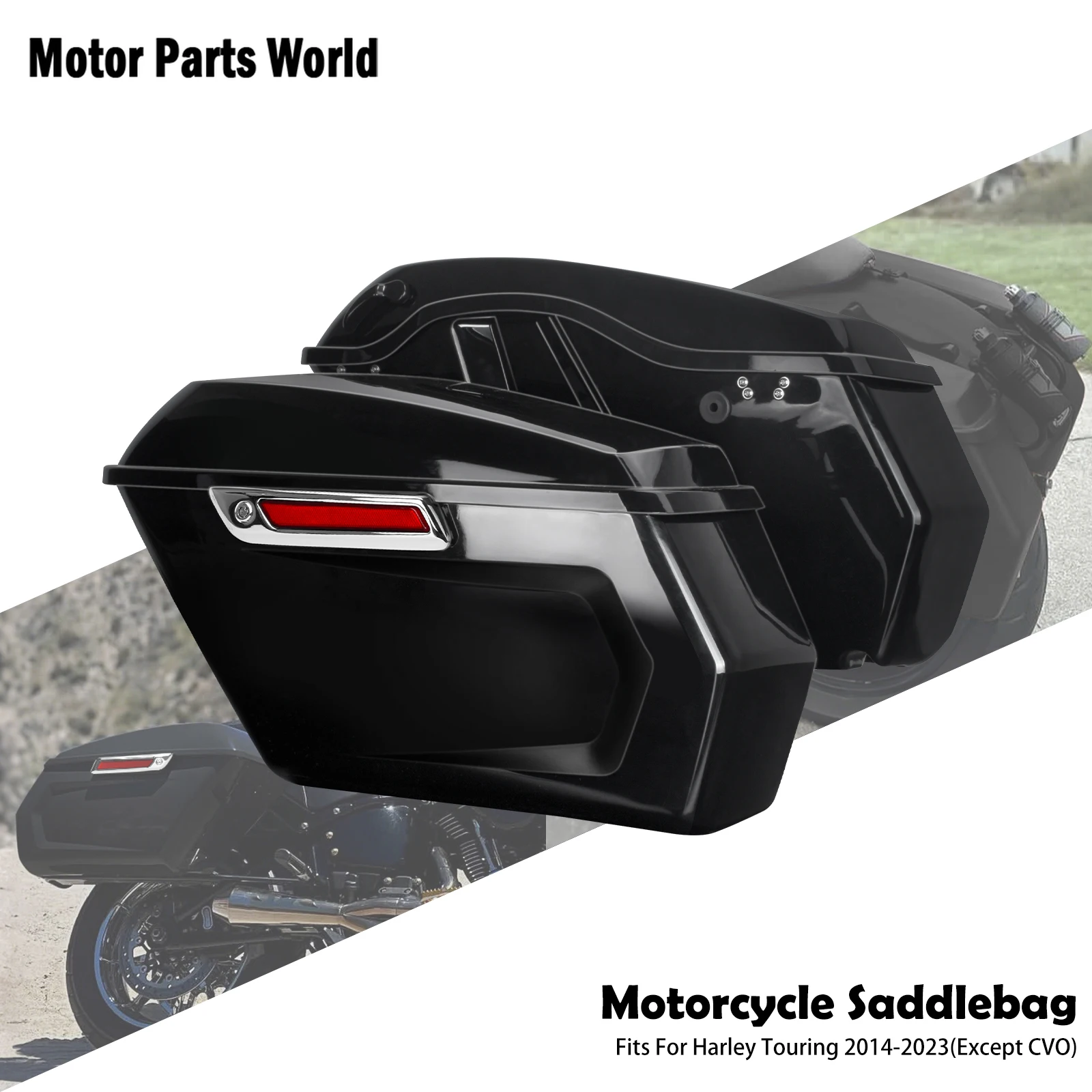 Motorcycle Hard Bags Saddlebags Trunk Side Luggage Box For Harley Touring Road King Street Electra Glide Ultra Limited 2014-23