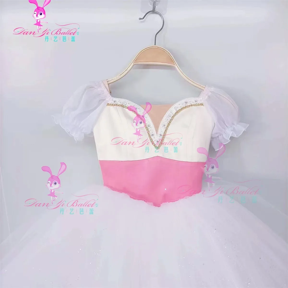 Danyi simple children's ballet gray pink nutcracker Clara fluffy gauze dress customized competition suit