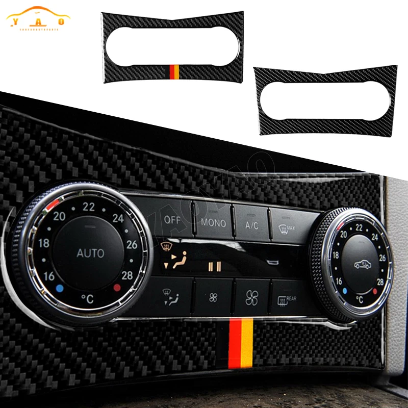 

For Mercedes Benz W204 2007 2008 2009 2010 Car Central Control CD Panels Decor Sticker Cover Trim Frame Decorative