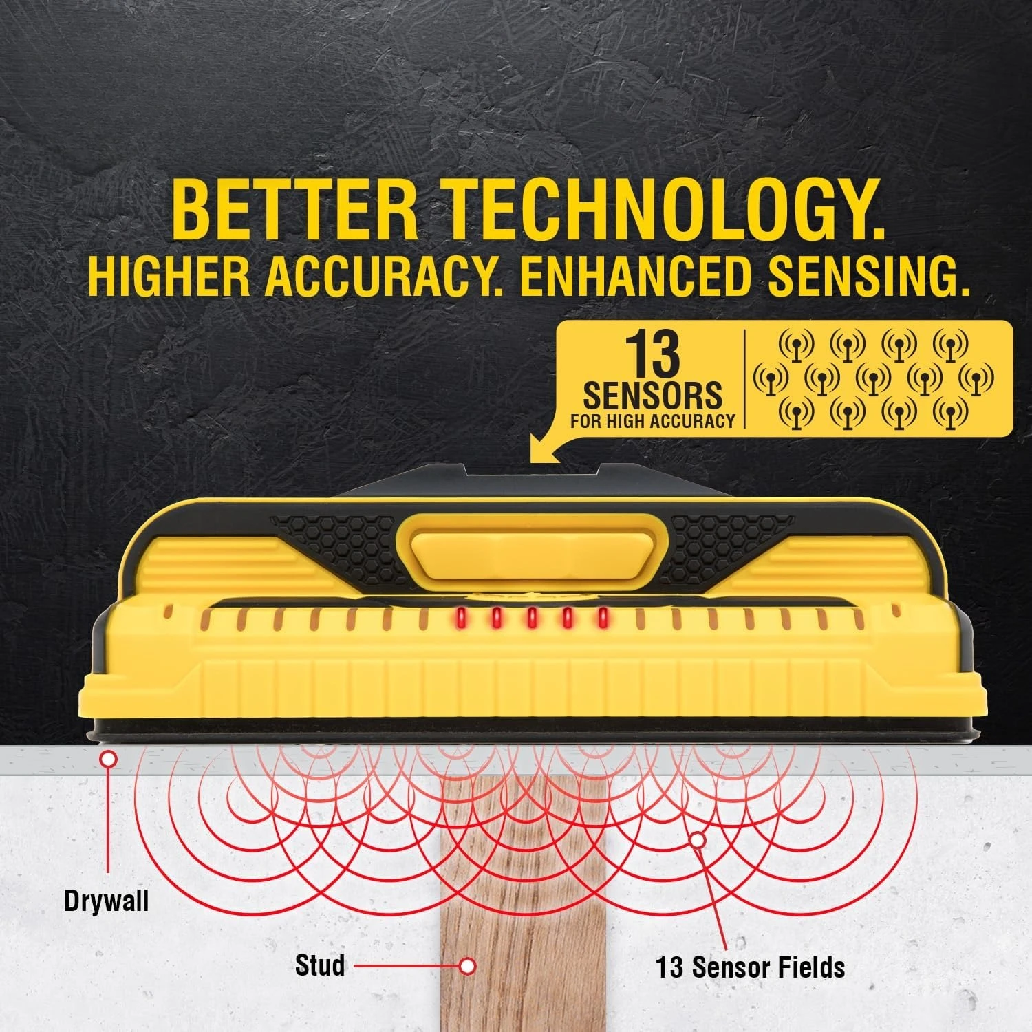 Prosensor M210 Stud Finder met 13 sensoren, hout- en metalen stud-detector/muurscanner, live draaddetectie, gemaakt in de VS · Hot