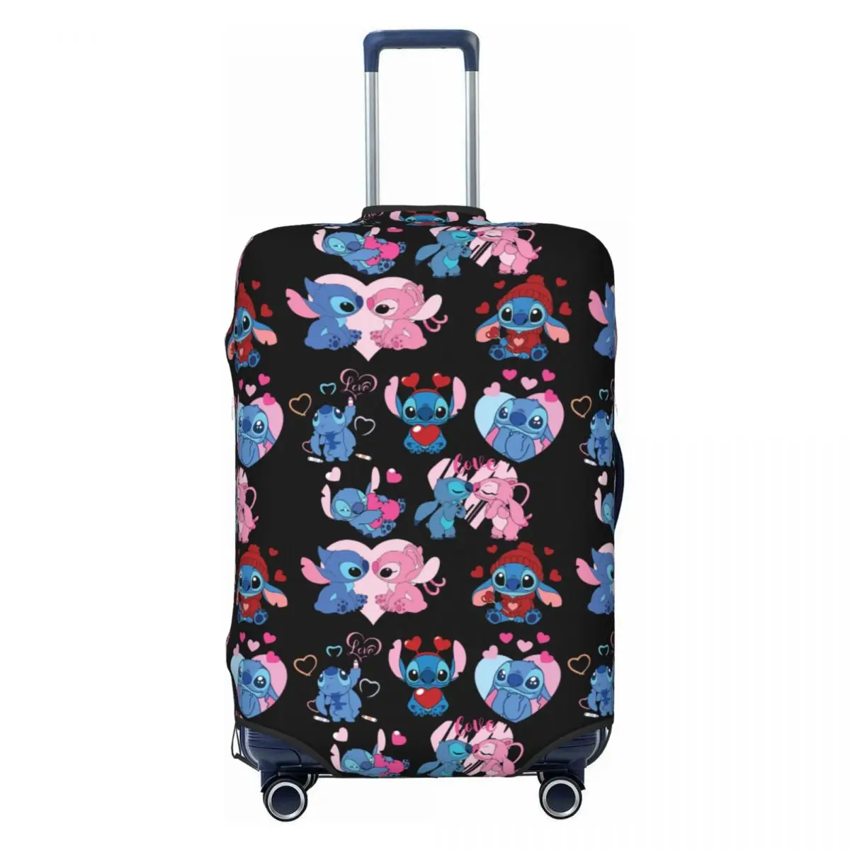 

Custom Stitch Angel Love Luggage Cover Protector Washable Animated Travel Suitcase Covers