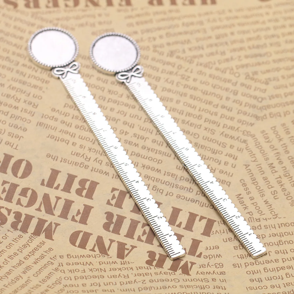 

10Pcs Creative Vintage Style Metal Bookmarks Bowknot Design Ruler Practical Reading Supplies Office School Gift