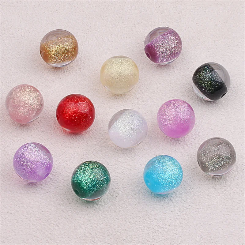 

Новинка, 100 шт./лот, 16 мм, цветные конфеты, блестящий эффект, геометрия, круглая форма, смоляные бусины с прямым отверстием, ювелирные изделия своими руками, аксессуары для одежды