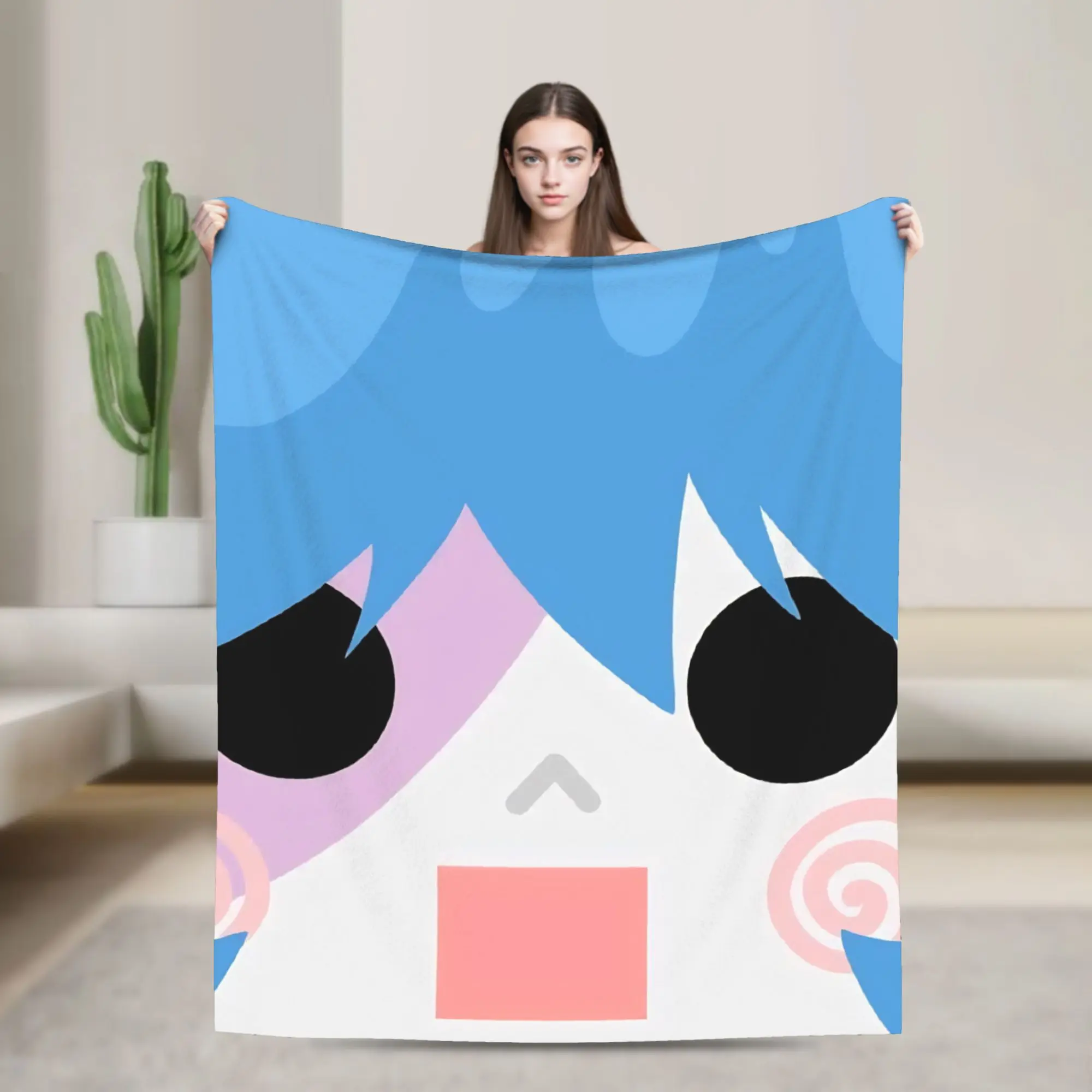 Sally Face Horro Game Knitted Blankets Fleece  Super Warm Throw Blanket for Bedroom Sofa Bedspread