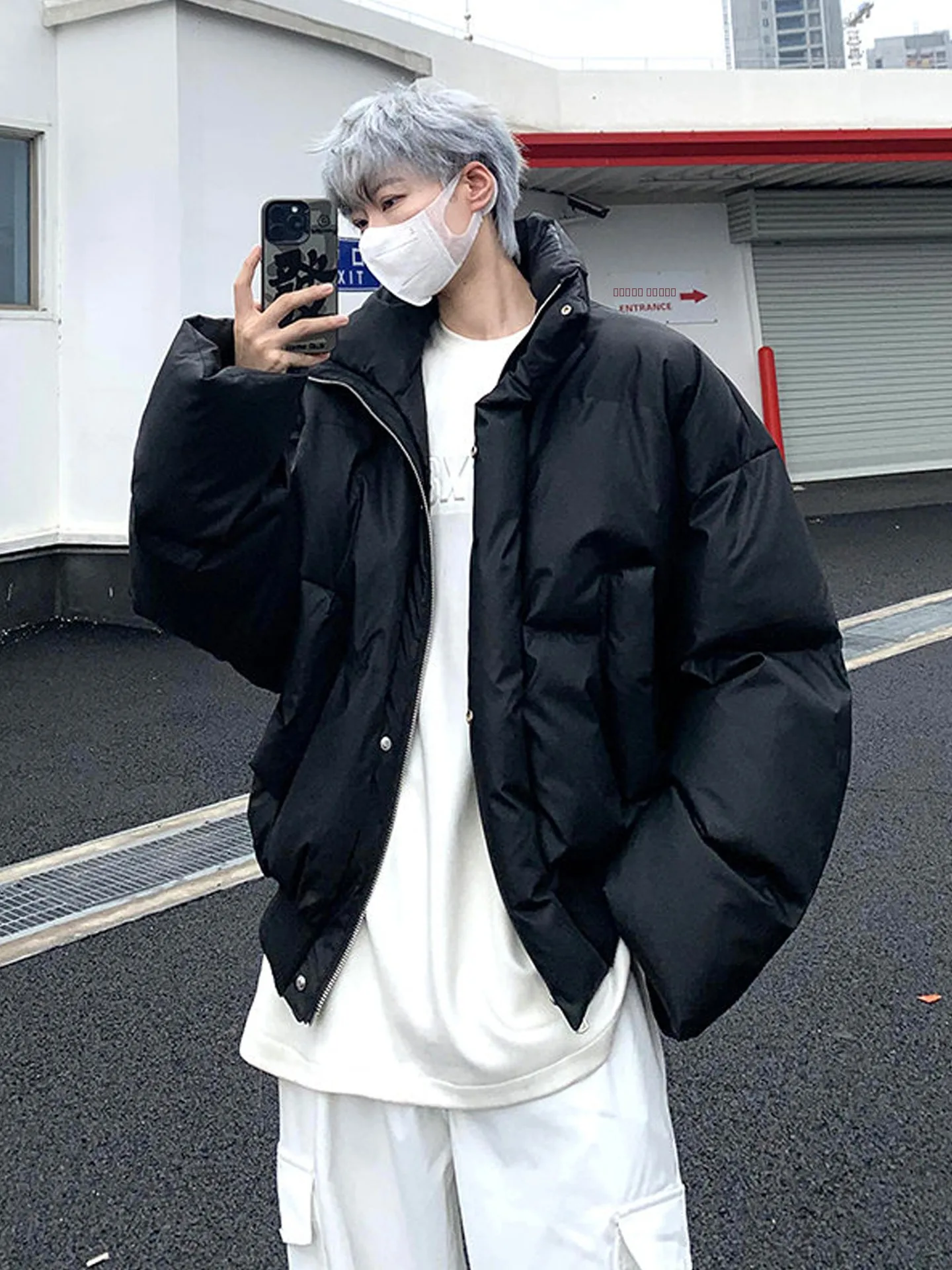 

Утепленная зимняя куртка из искусственной кожи с хлопковой подкладкой для мужчин, теплая, ветрозащитная, с воротником-стойкой, стандартный крой, длинный рукав, зимняя.